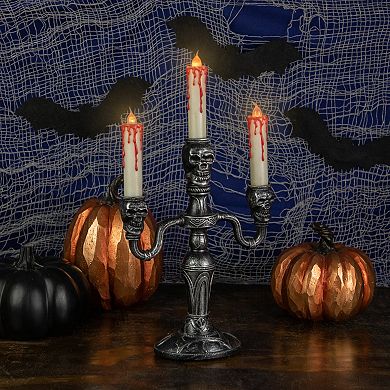 Northlight Antique Inspired Skull Trio Halloween Candelabra Table Decor