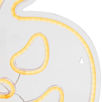 Northlight 15-in. Orange LED Lighted Neon Style Jack-O-Lantern Halloween Window Silhouette