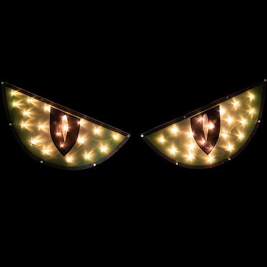 Northlight 42-in. Lighted Green and Black Eyes Halloween Window Silhouette Decoration