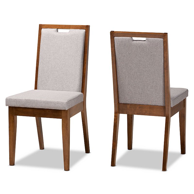 Baxton Studio Octavia Dining Chair 2-piece Set, Grey
