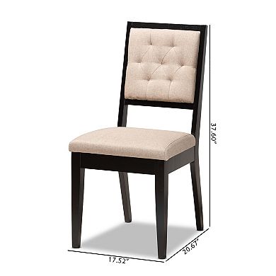 Baxton Studio Gideon Dining Chair 2-piece Set