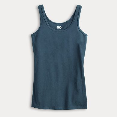 Juniors' SO® Double Scoop Layering Tank Top