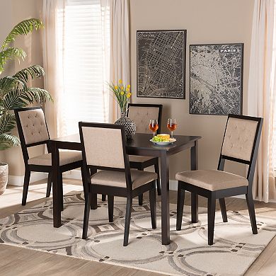 Baxton Studio Suvi Dining Table & Chairs 5-piece Set