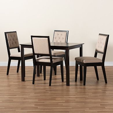 Baxton Studio Suvi Dining Table & Chairs 5-piece Set