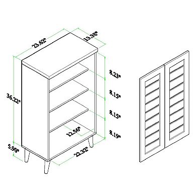 Baxton Studio Salma Shoe Storage Cabinet