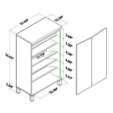Baxton Studio Talon Shoe Cabinet