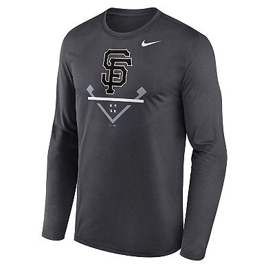Men's Nike Anthracite San Francisco Giants Icon Legend Performance Long Sleeve T-Shirt