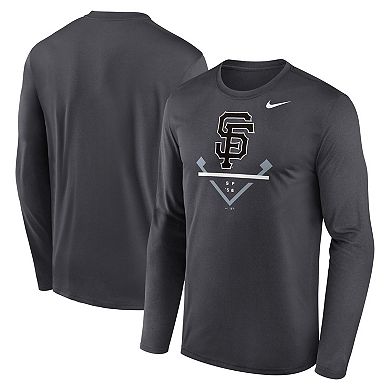 Men's Nike Anthracite San Francisco Giants Icon Legend Performance Long Sleeve T-Shirt