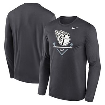 Men's Nike Anthracite Cleveland Guardians Icon Legend Performance Long Sleeve T-Shirt