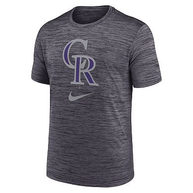 Men's Nike Black Colorado Rockies Logo Velocity Performance T-Shirt