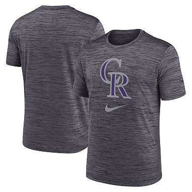 Men's Nike Black Colorado Rockies Logo Velocity Performance T-Shirt