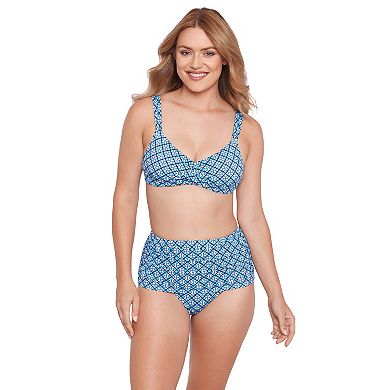 Women's Draper James™ Wide Strap Twist Front Underwire Bra Swim Top