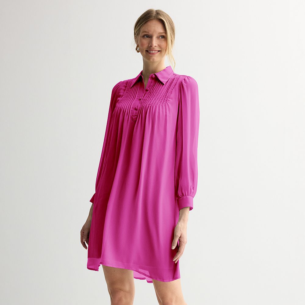 Women's Nine West Swing Pintuck Dress