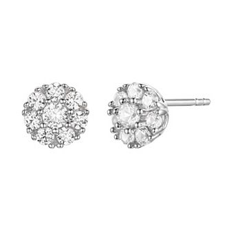 Sterling Silver 1/3 Carat T.W. Diamond Earrings
