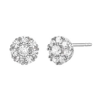 MASTERPIECE Sterling Silver 1/3 Carat T.W. Diamond Earrings