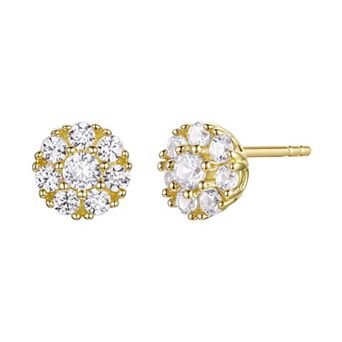14k Gold Over Silver 1/3 Carat T.W. Diamond Earrings