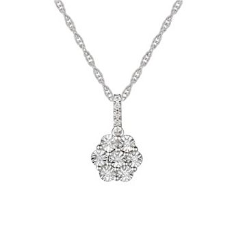MASTERPIECE Sterling Silver Diamond Accent Pendant Necklace