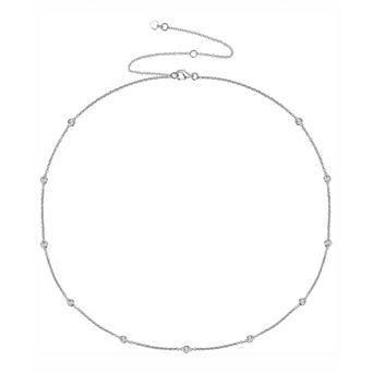 Sterling Silver 1/10 Carat T.W. Diamond Necklace