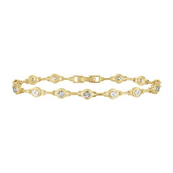 MASTERPIECE 14k Gold Over Silver 1/8 Carat T.W. Diamond Bracelet
