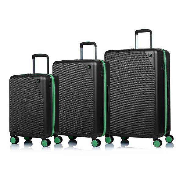 Champs Fresh Collection Hardside Spinner 3piece Luggage Set Black BrickSeek
