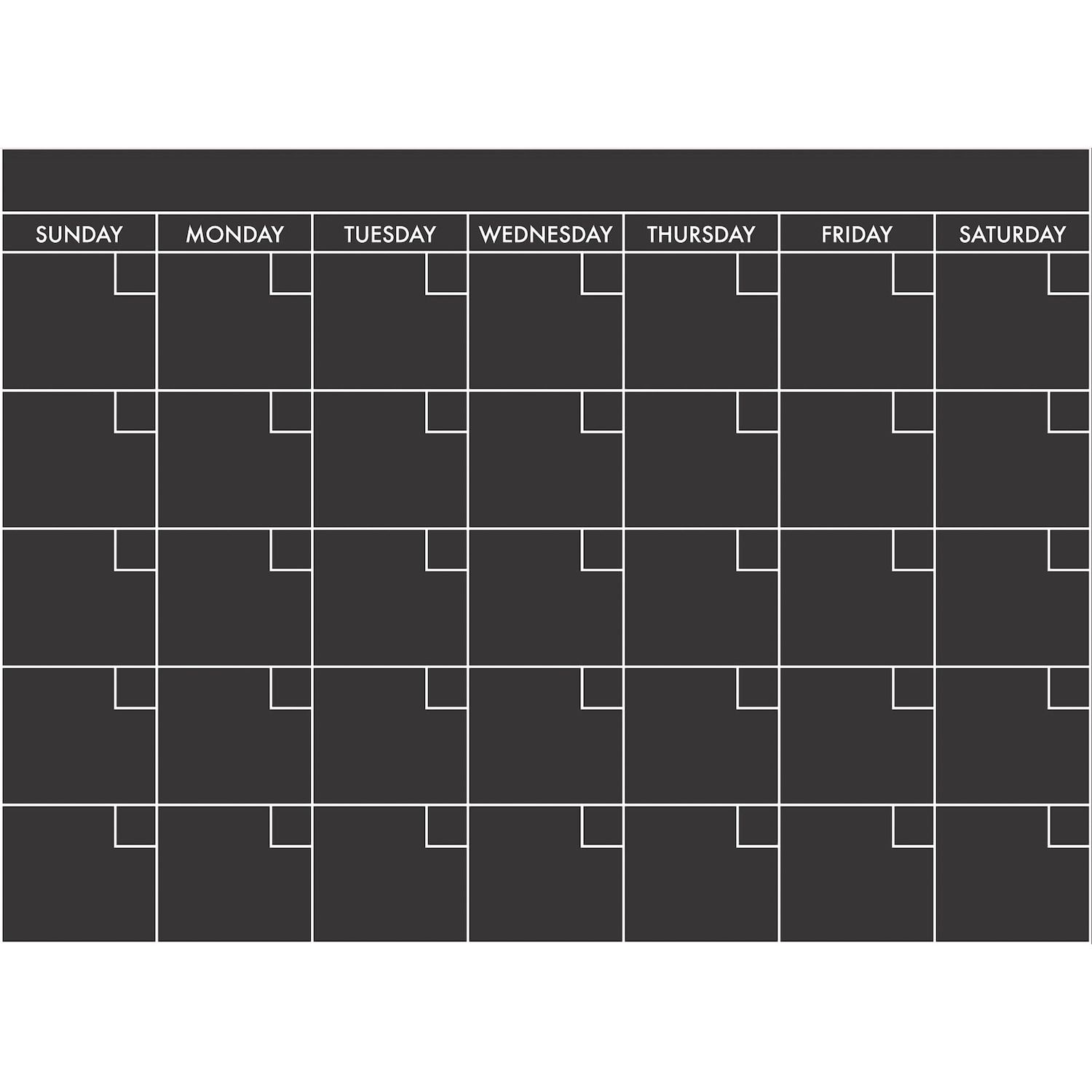 Vinsetto Wall Hanging Calendar Glass Dry-Erase Board with 4 Colored Markers, White