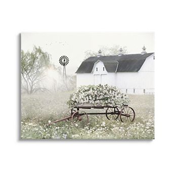 Stupell Home Decor Vintage Flower Wagon Canvas Wall Art
