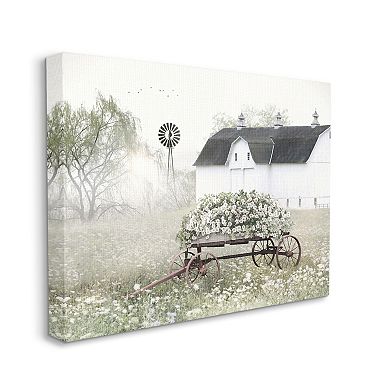 Stupell Home Decor Vintage Flower Wagon Canvas Wall Art