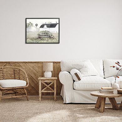 Stupell Home Decor Vintage Flower Wagon Framed Wall Art