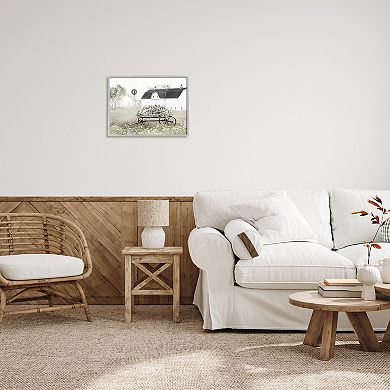 Stupell Home Decor Vintage Flower Wagon Framed Wall Art