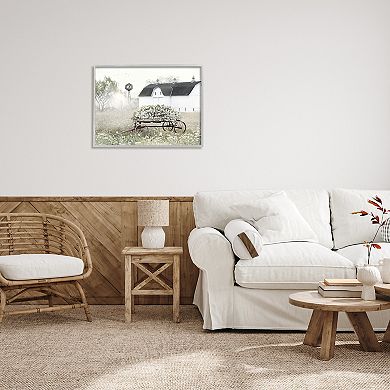 Stupell Home Decor Vintage Flower Wagon Framed Wall Art