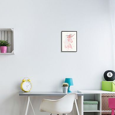 Stupell Home Decor Unicorn Flower Crown Framed Wall Art