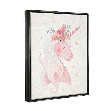 Stupell Home Decor Unicorn Flower Crown Floating Frame