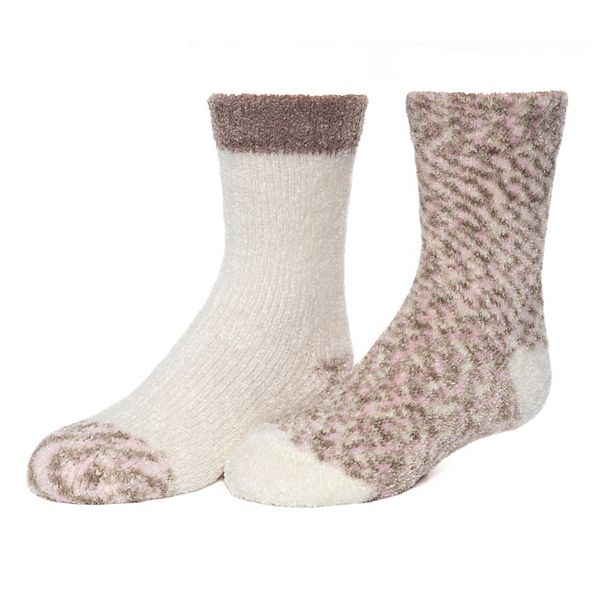 Girls Cuddl Duds® 2-pack Chenille Spacedye Socks
