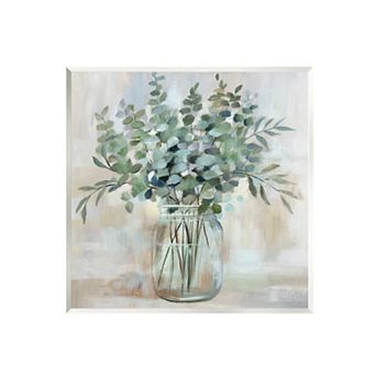 Stupell Home Decor Eucalyptus Flower Herb Jar Wall Plaque