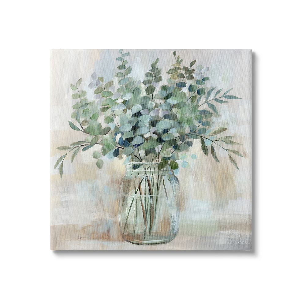 Stupell Home Decor Eucalyptus Flower Herb Jar Canvas Wall Art