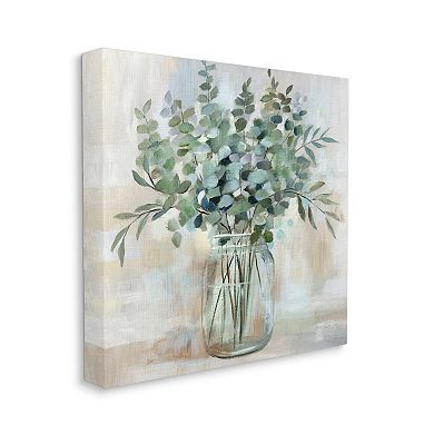 Stupell Home Decor Eucalyptus Flower Herb Jar Canvas Wall Art