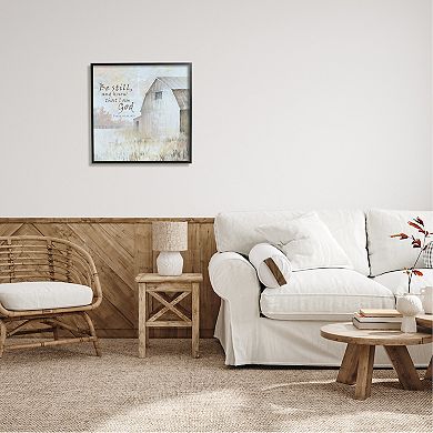 Stupell Home Decor Religious Psalm Verse Farmland Framed Wall Art