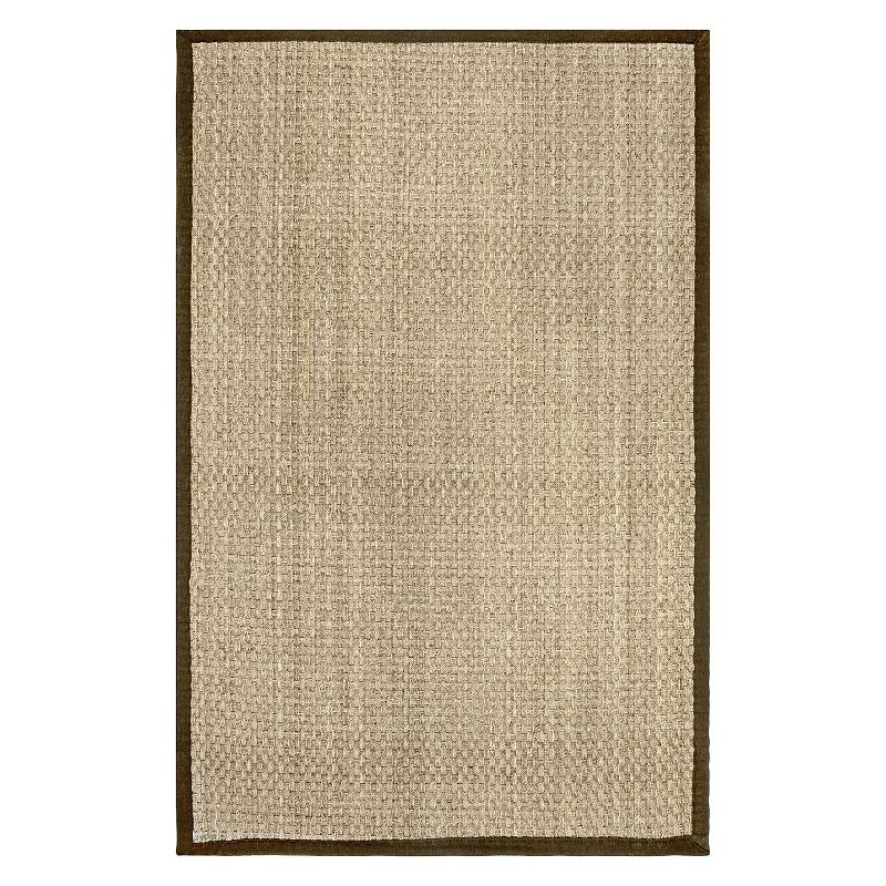 nuLOOM Hesse Checker Weave Seagrass Indoor/Outdoor Rug, Brown, 5X8 Ft