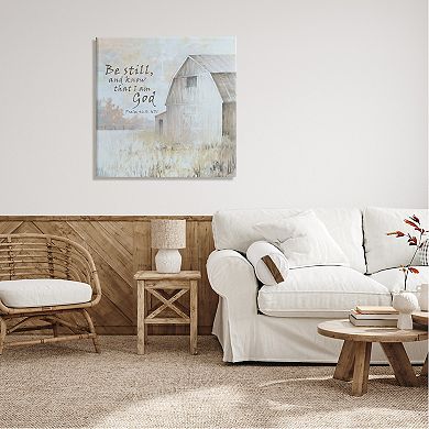 Stupell Home Decor Religious Psalm Verse Farmland Canvas Wall Art