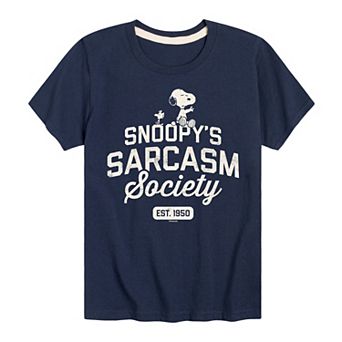 Boys 8-20 Peanuts Sarcasm Society Graphic Tee