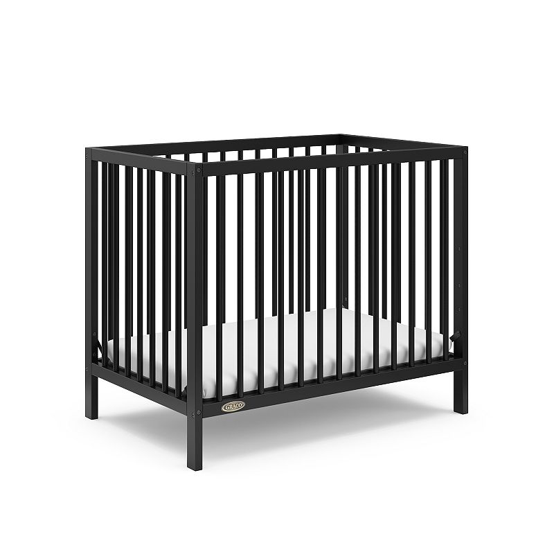 Graco Teddi Convertible Mini Crib with Mattress - Black