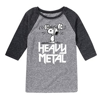 Boys 8-20 Peanuts Heavy Metal Raglan Graphic Tee