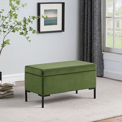 HomePop Medium Boucle Storage Bench