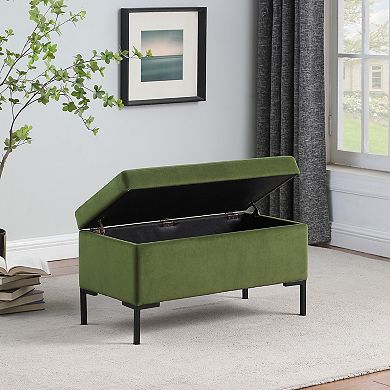 HomePop Medium Boucle Storage Bench