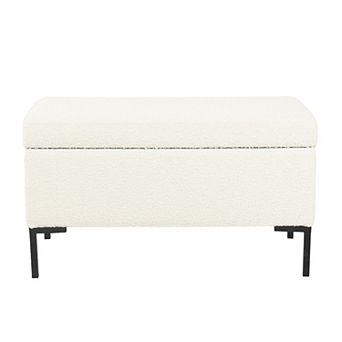 HomePop Medium Boucle Storage Bench