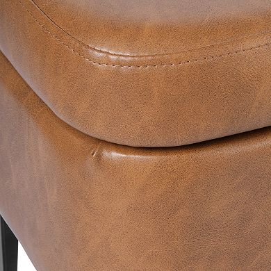 HomePop Large Modern Velvet Storage Bench