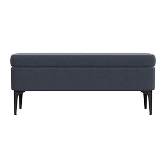 HomePop Large Modern Velvet Storage Bench
