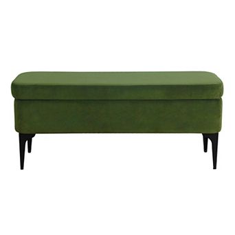 HomePop Large Modern Velvet Storage Bench