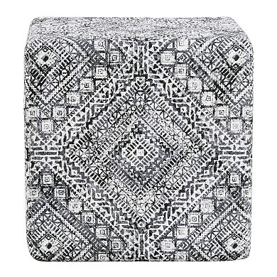 HomePop Boucle Cube Ottoman