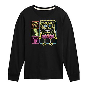 Boys 8-20 SpongeBob SquarePants Neon Long Sleeve Graphic Tee